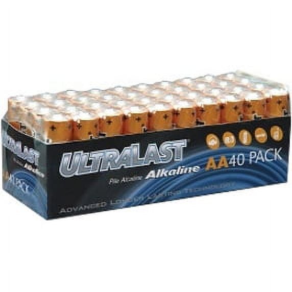 Ultralast AA Alkaline Battery Bulk Pack 40 Pack