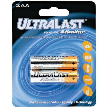 Ultralast Ula2aa Ula2aa Aa Alkaline , 2 Pk