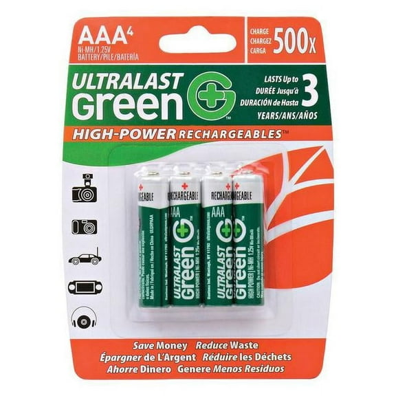 Ultralast Ulghp4aaa Green High- Reables Aaa Nimh , 4 Pk