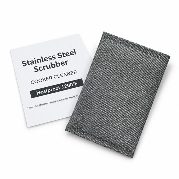 Ultralight 316L Stainless Steel Cleaning Cloth for Camping Hiking Trekking
