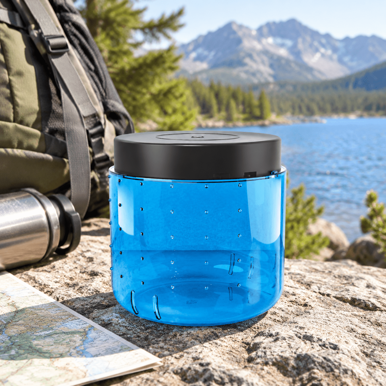 Ultralight Bear Canister for Backpacking, 7.2L Waterproof Airtight Food ...