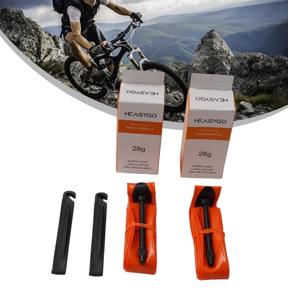 Ultralight Bike Inner Tube 700C 1 8/23/25/28/30/32C Road Mtb Bicycle Tpu Tire 65Mm Length Valve Super Light Good Toughness Parts 2Pcs Orange With Lever Fangkenuo