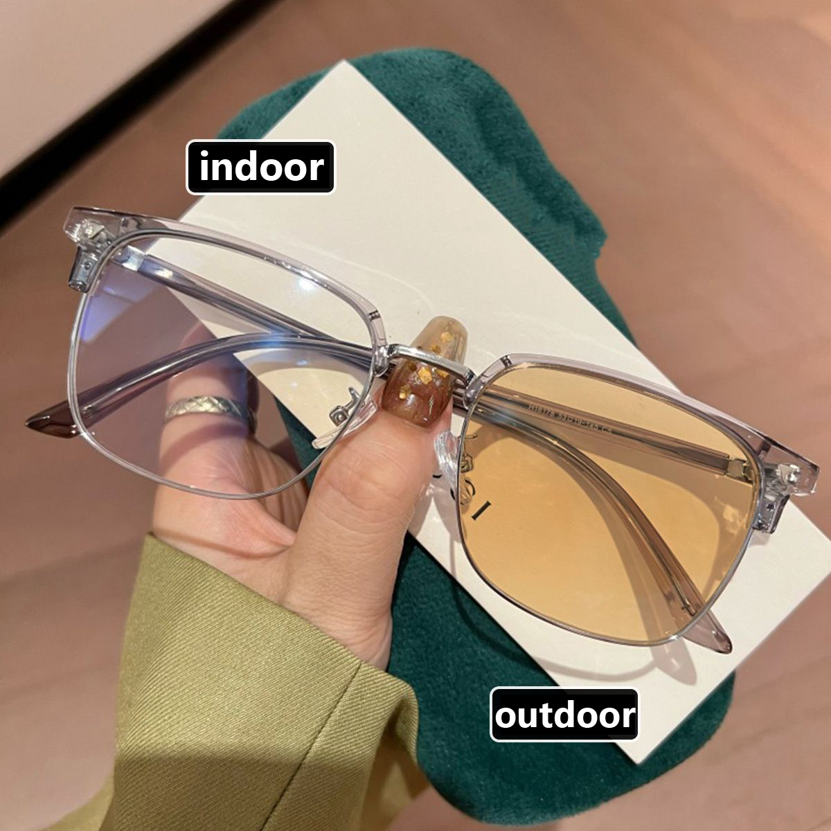 Ultralight Business Minus Glasses Finished Photochromic Myopia