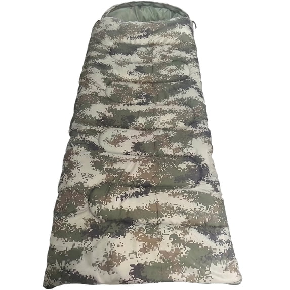 Ultralight Camouflage Camping Sleeping Bag,Thick Insulated Cotton Envelope Sleeping Bag,Waterproof Portable Rectangular Sleeping Bag for Adults Kids,Cold Weather Camping Hiking Fishing Emergency Use