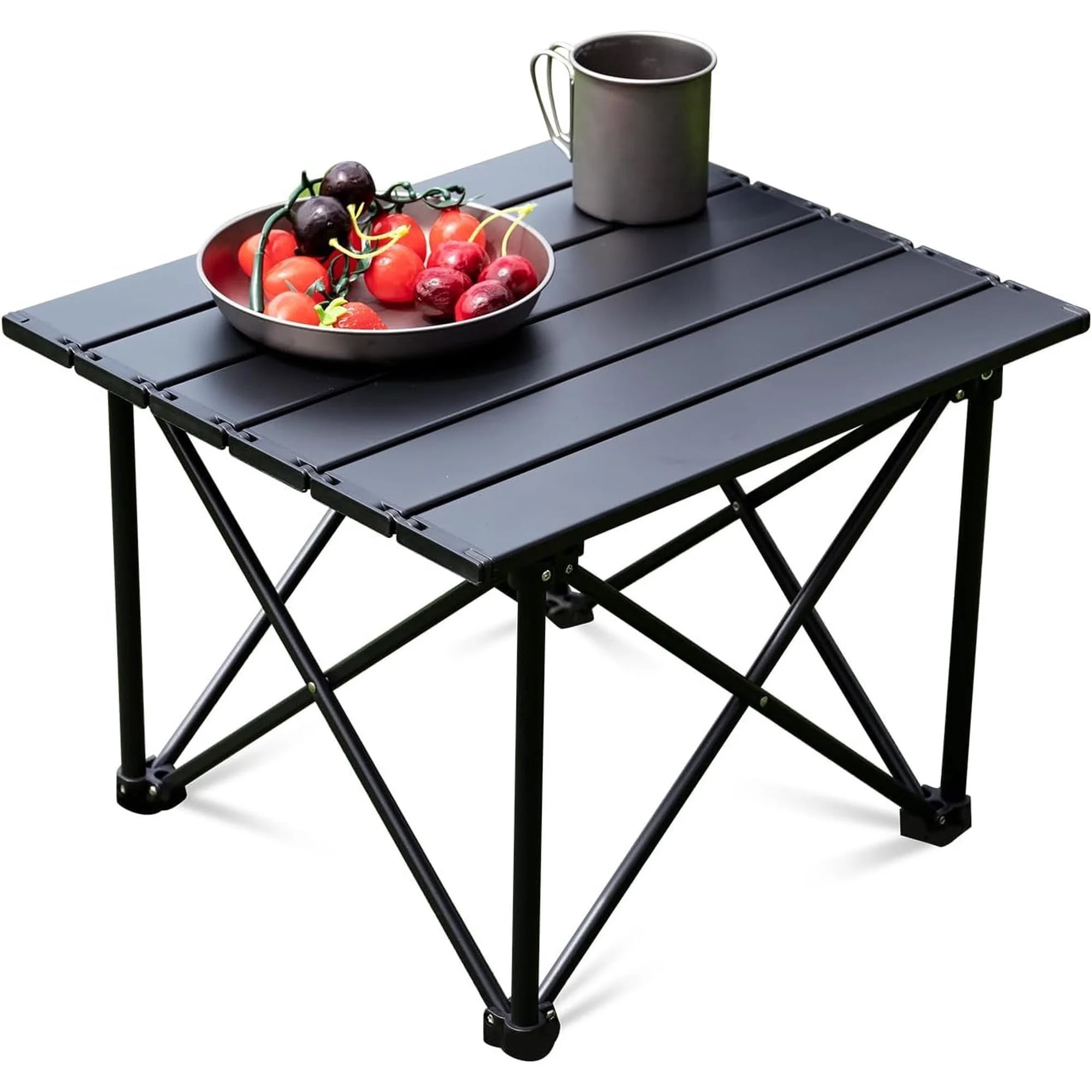 Ultralight Camping Table, Compact Aluminum Folding Beach Table with Carry Bag for Outdoor, Picnic BBQs, and Cooking