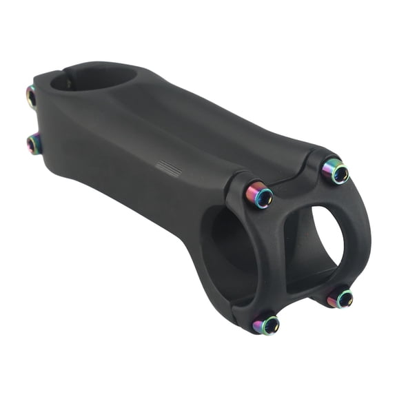 Ultralight Carbon Fiber Bike Stem 31.8mm Clamp 90/100mm Length 6/17 Degree Angle T800+T1000 Full Carbon Road for MTB Handlebar Riser Black(17 degrees 90mm)