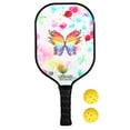 thumbnail image 1 of Ultralight Pickleball Paddle and Ball Set Carbon Fiber Surface Pickle Ball Racket 1 Paddles with 2 Balls, 1 of 7