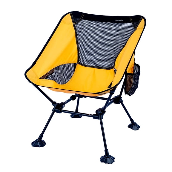 Ultralight Compact Camping Folding Beach Chair With Anti-sinking Large Feet And Support Webbing (yellow - Square Frame)