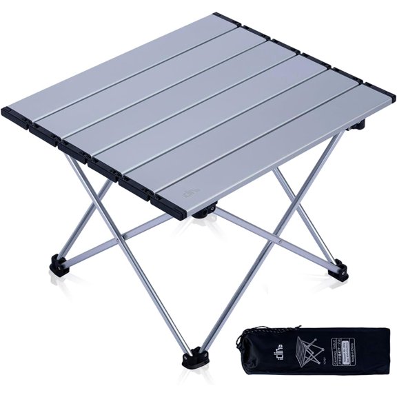 Ultralight Compact Folding Camping Table with Portable Carry Bag, Small Size, Black
