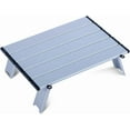 thumbnail image 1 of Ultralight Compact Mini Beach Picnic Folding Alu. Table with Carry Bag, Two Size (Silver - S), 1 of 8