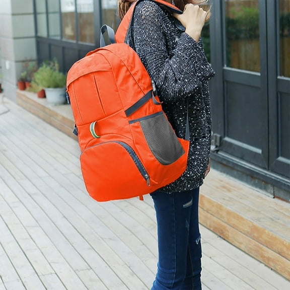 Ultralight Foldable Backpack | Large Capacity Outdoor Travel & Hiking Pack | 45x30x16cm Compact Design | Blue, Hot Pink, Orange, Green Options