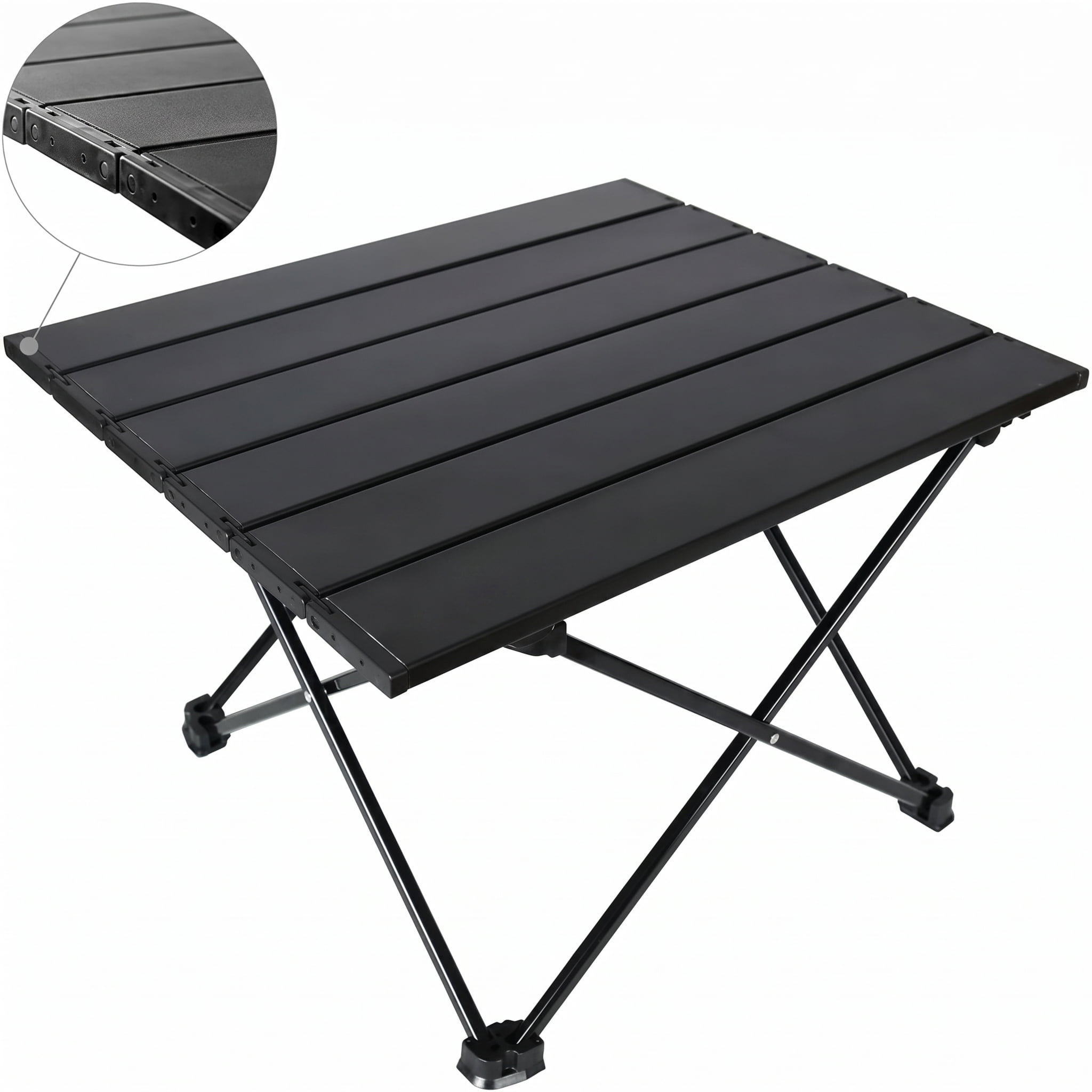 Ultralight Folding Camping Table, Aerospace Aluminum Portable Backpacking Table with Detachable 600D Polyester Storage Bag, Upgraded Nylon Hinges Supports 60 LBS for Hiking Fishing Beach Picnic
