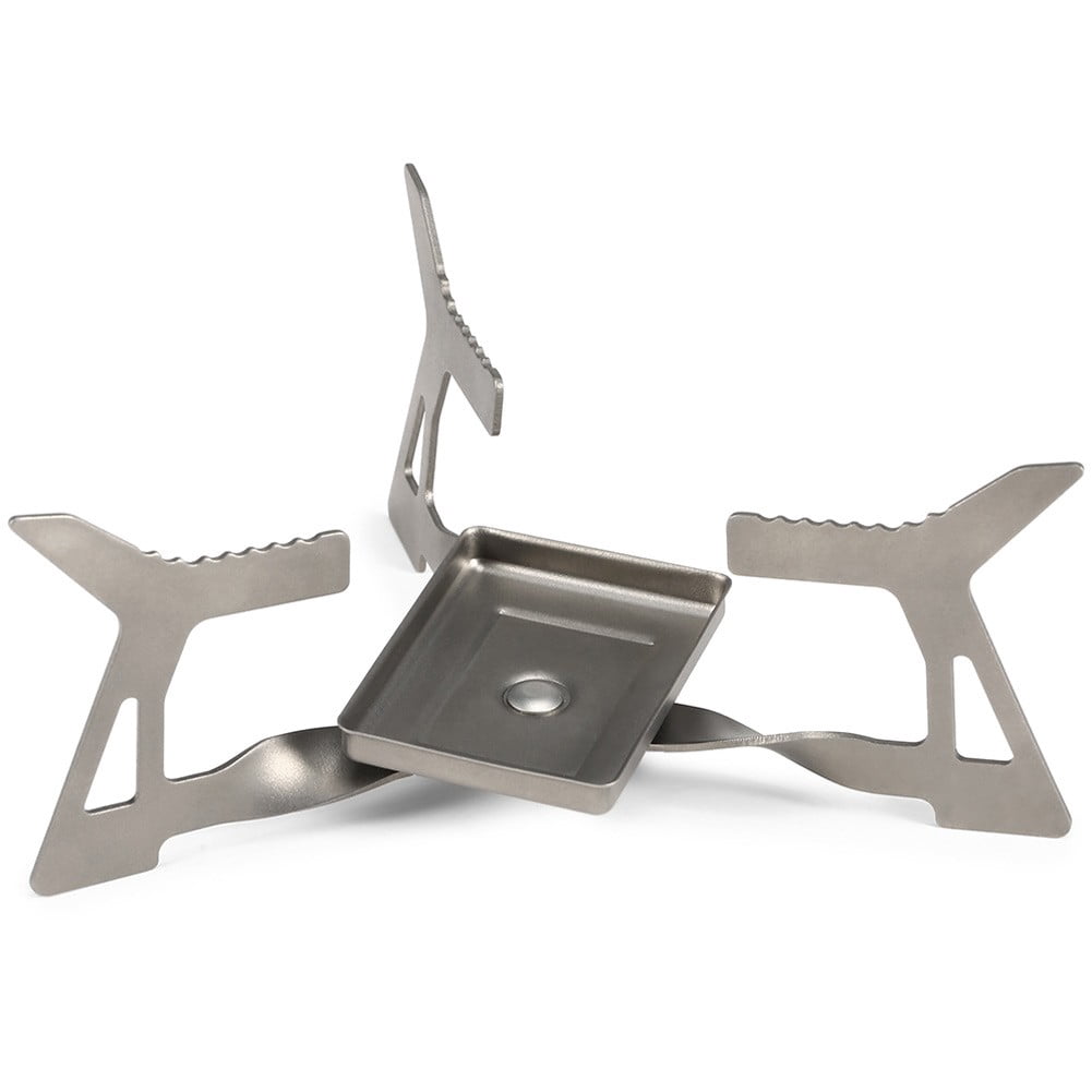 Ultralight Folding Camping Titanium Solidified Alcohol Stove Outdoor