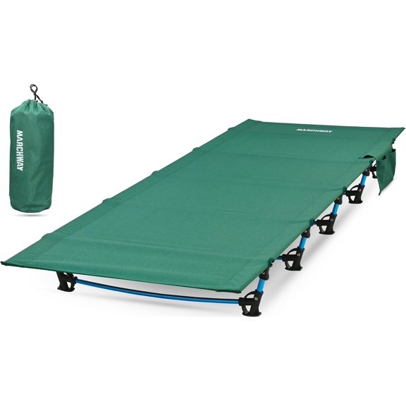 Ultralight Folding Tent Camping Cot Bed, Portable Compact for Outdoor Travel, Base Camp, Hiking, Mountaineering, Lightweight Backpacking (Green)
