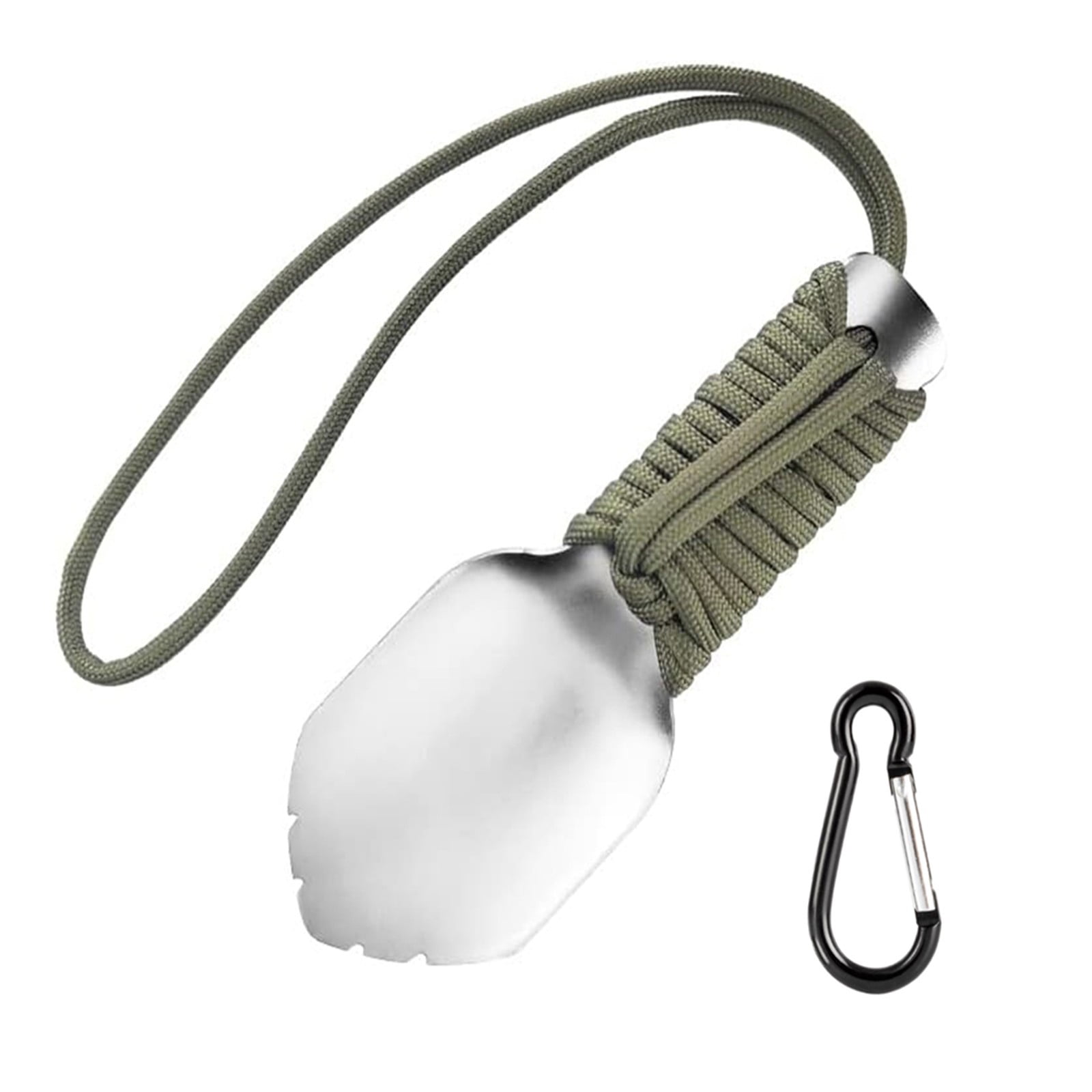 Ultralight Hiking Trowel Aluminum Camping Shovel with 7Strand Rope