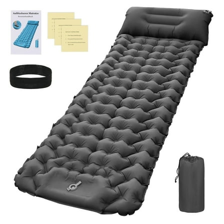 Ultralight Inflatable Camping Sleeping Pad with Pump and Pillow