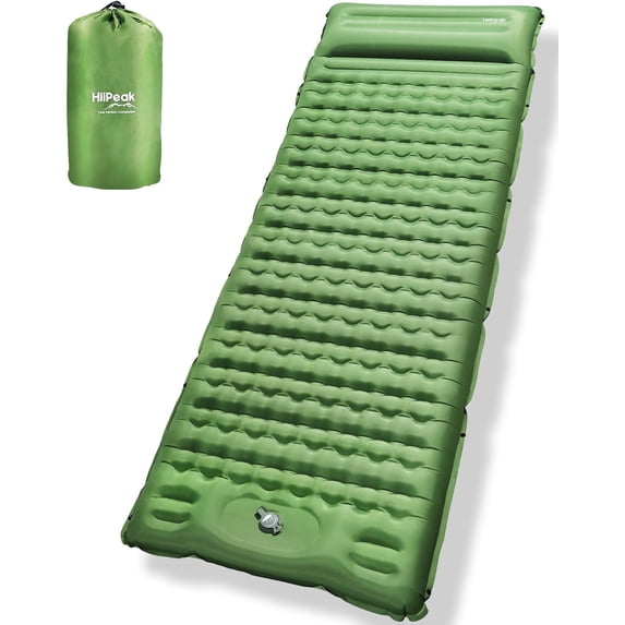Ultralight Inflatable Sleeping Pad With Built-in Foot Pump - Waterproof, 2.5" Thick For Camping