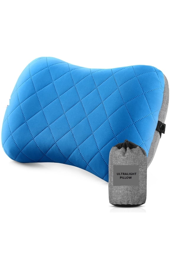 Ultralight Inflatable Washable Pillow with Removable Cover for Neck Lumber Support - Upgrade Backpacking Pillow for Camping, Travel, Hiking, Backpacking.