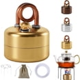 thumbnail image 1 of Ultralight Mini Alcohol Stove, Portable Spirit Burner with Stand, Fast Heating & Windproof for Camping Hiking(Gold), 1 of 6