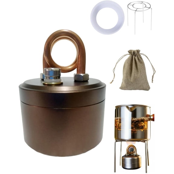 Ultralight Mini Alcohol Stove Spirit Burner, Portable Backpacking Stove for Camping Hiking, Windproof Leak-Proof Fast Heating Outdoor Emergency Survival Cooker(Coffee)Q