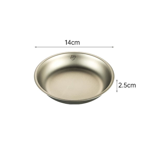 Ultralight Pure Titanium Camping Plate, 5.5"/6.7"/7.5" Sandblasted Round Dinner Tray, Bio-compatible Odorless Metal Dish for Outdoor Hiking, Backpacking & Home