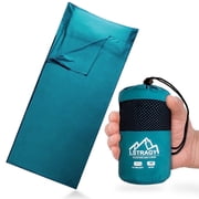 LSTRAGY 9.8oz Satin Ultralight Sleeping Bag Liner, Quick Dry Travel Sheet for Camping & Hotel
