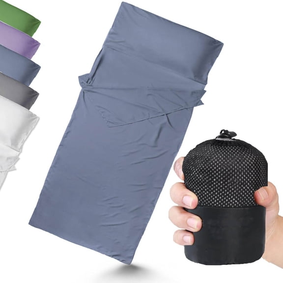 Ultralight Sleeping Bag Liner - Lighter & Compact, Travel Sheets & Sleep Sack, Comfy Breathable & Cooling & Silky Soft, Quick-Drying, for Backpacking, Hotel, Camping, Hostels