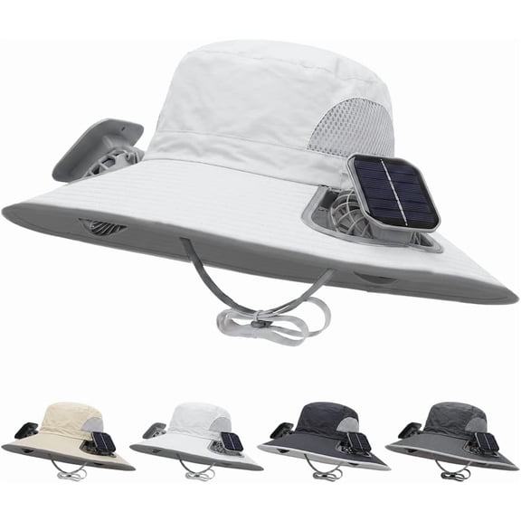 Ultralight Solar Fan Sun Hat, 2026 New Wide Brim Outdoor Fishing Hat, Outdoor Cooling Sun Hat Men Women