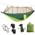 thumbnail image 1 of Ultralight Swing with Rollover Prevention, Green & Yellowish Green Net 260x140cm Anti-Mosquito Camping Hammock, 1 of 8