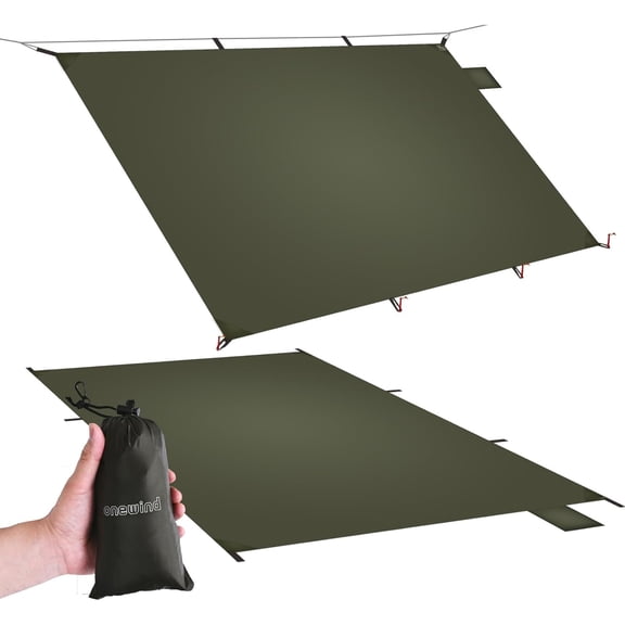 Ultralight Tent Footprint, 4000mm Waterproof Silnylon Groundsheet | Lightweight Small Camping Tarp for Backpacking Hiking and Thru-Hiking, 98" *55"