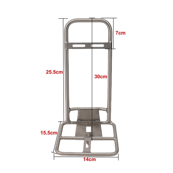Ultralight Ti Alloy Front Rack for Brompton Folding Bike, CNC TC4/GR5 Cargo Carrier, Lightweight 315g Bicycle Luggage Bracket(large size)