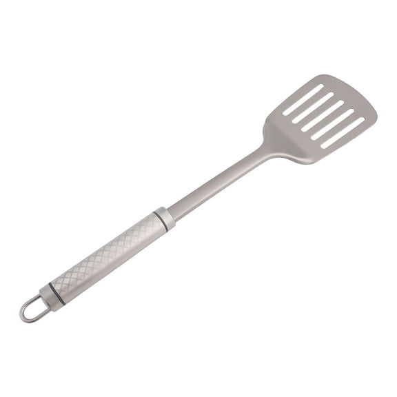 Ultralight Titanium Cooking Spatula with Slotted For Turner and Textured Handle for Secure Grip During for Camping and Picnic