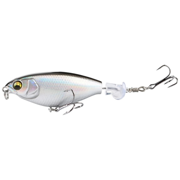 Ultralight Topwater Tractor Fishing Lure with Rotating Plopping Tail Floating Propeller Prop Bait for Bass Trout Panfish Surface Hard Casting Action