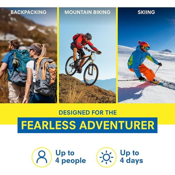 Ultralight Watertight First Aid Kit for Hiking Camping - to 4 People 4 Days