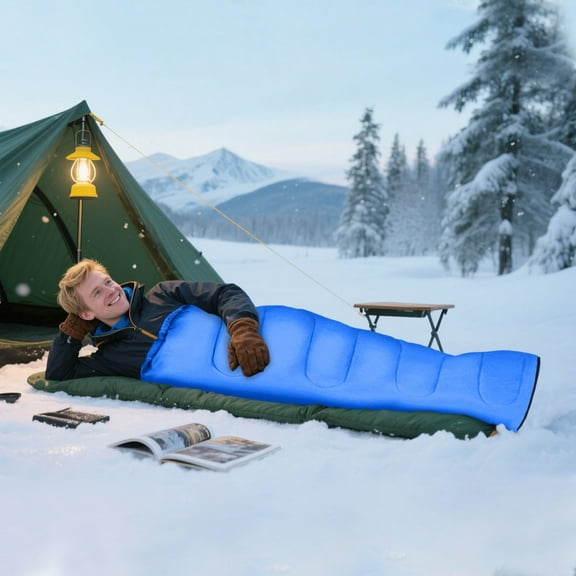 Ultralightweight Compactable Camping Sleeping Bag for Adults Cold Weather Backpacking Hiking Mountaineering Gear with Insulation for Extreme Temperature Outdoor Adventure