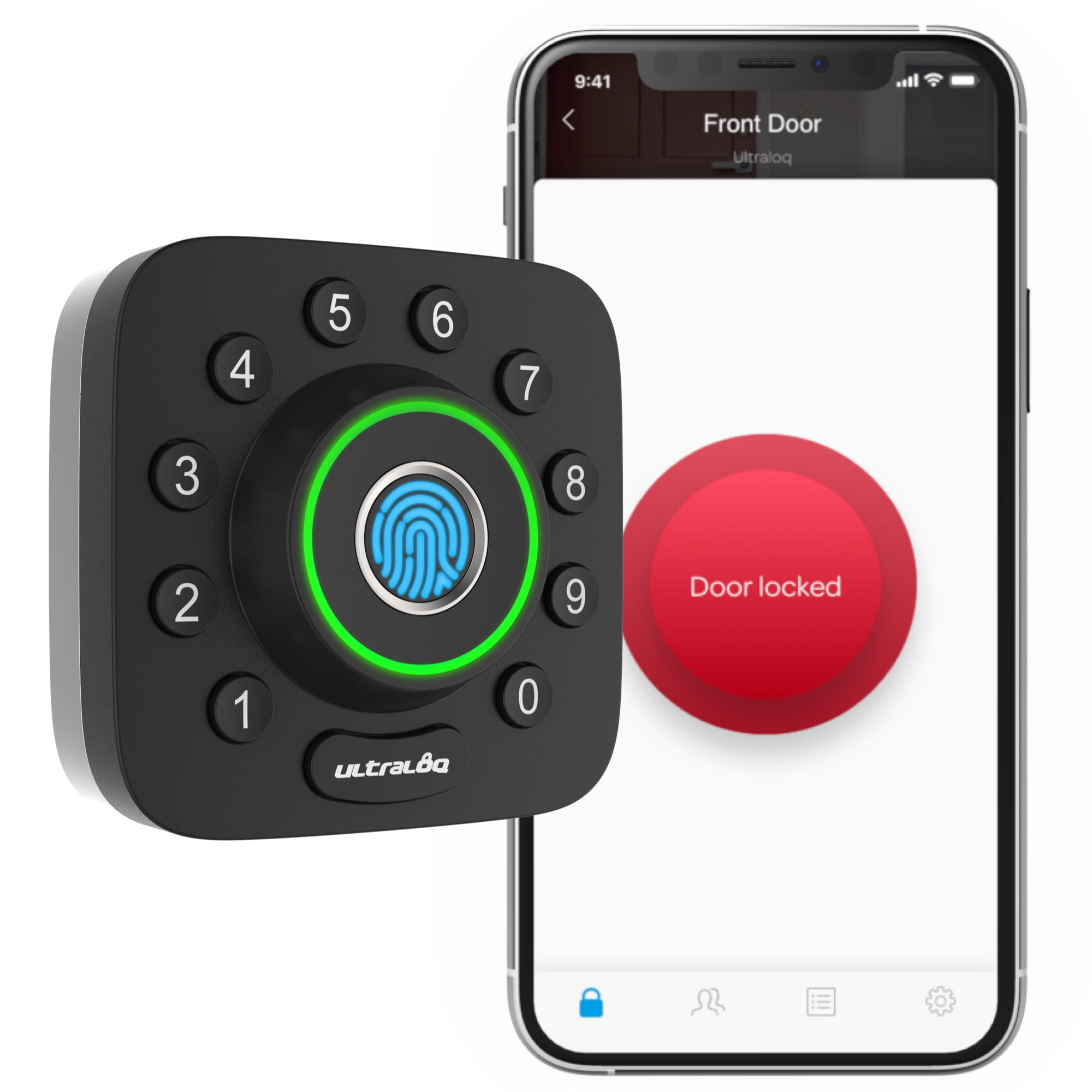 Ultraloq UBolt Pro Smart Lock, 6in1 Keyless Bluetooth Fingerprint, Biometric, Keypad Entry