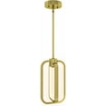 thumbnail image 1 of Ultralux Jaiya Integrated LED Mini Pendant Light - Adjustable Height, TRIAC Dimmable Hanging Light Fixture - 20W, 3000K Surface Mount LED Ceiling Light - Modern Kitchen Island Lighting (Brushed Gold), 1 of 6