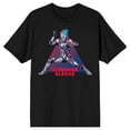 thumbnail image 1 of Ultraman Character Art Gradient Triangle Crew Neck Short Sleeve Women's Black T-shirt-XXL, 1 of 4