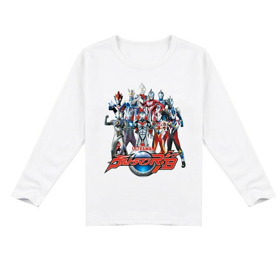 Ultraman Kids' Long Sleeve T-shirt, Breathable Fabric and Adorable Print, Autumn Staple for Boys and Girls