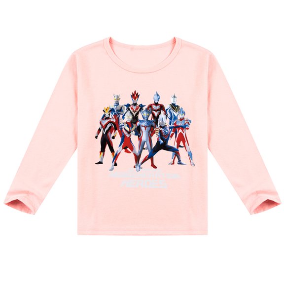 Ultraman Kids' Long Sleeve T-shirt: Causal Style with Cool Print for Autumn Wear for Boys and Girls