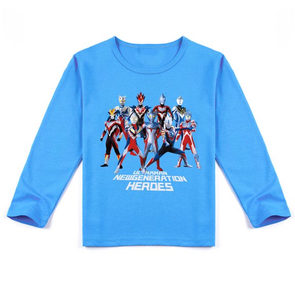 Ultraman Kids' Long Sleeve T-shirt: Causal Style with Cool Print for Autumn Wear for Boys and Girls