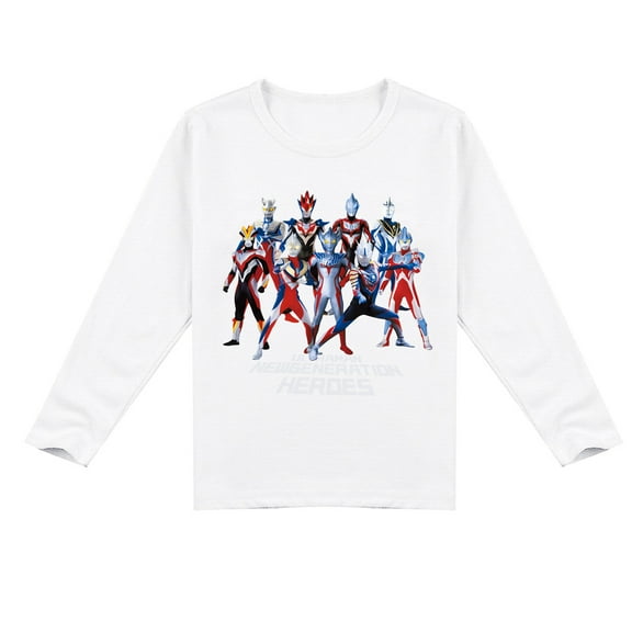 Ultraman Kids' Long Sleeve T-shirt: Causal Style with Cool Print for Autumn Wear for Boys and Girls