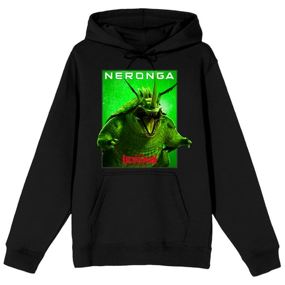 Ultraman Rising Negrona Long Sleeve Adult Black Hooded Sweatshirt-3XL