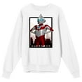 thumbnail image 1 of Ultraman Rising Ultradad Crew Neck Long Sleeve White Adult Sweatshirt-XL, 1 of 4
