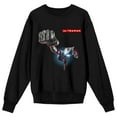 thumbnail image 1 of Ultraman Superhero Punch Crew Neck Long Sleeve Black Adult Sweatshirt-XL, 1 of 3