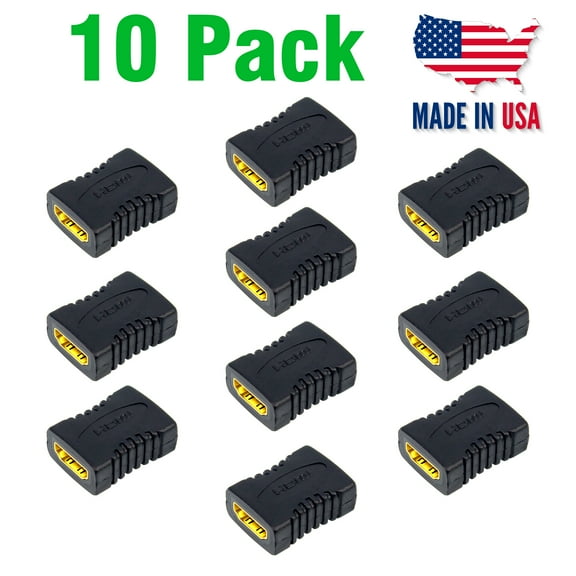 Ultrapoe 10 Pack HDMI Female To Female Extender Coupler Adapter HDTV 1080P 4K