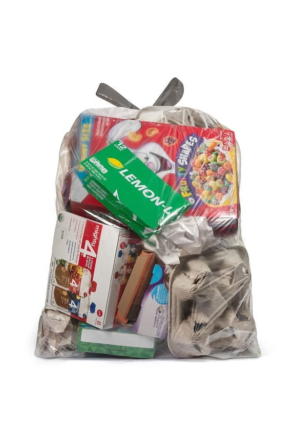 13 Gallon 0.69 MIL Clear Drawstring Trash Bags - 24" x 27" - Pack of 60 - For Home, Kitchen, Bathroom, & Office