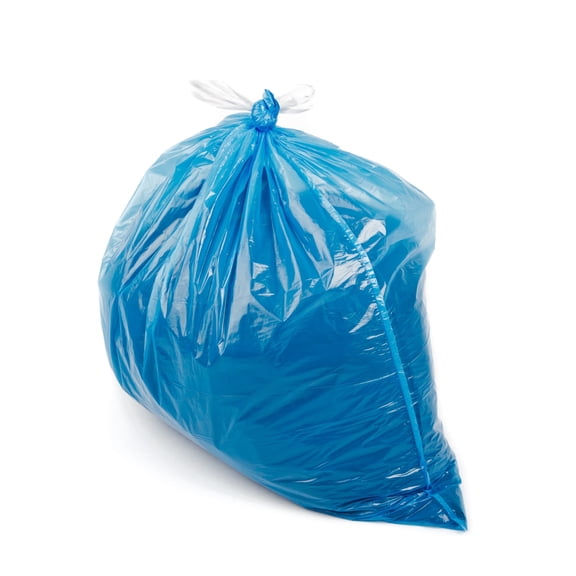Ultrasac 20-30 Gallon 0.8 MIL Blue Drawstring Trash Bags - 30" x 33" - Pack of 36 - For Home, Kitchen, Bathroom, & Office