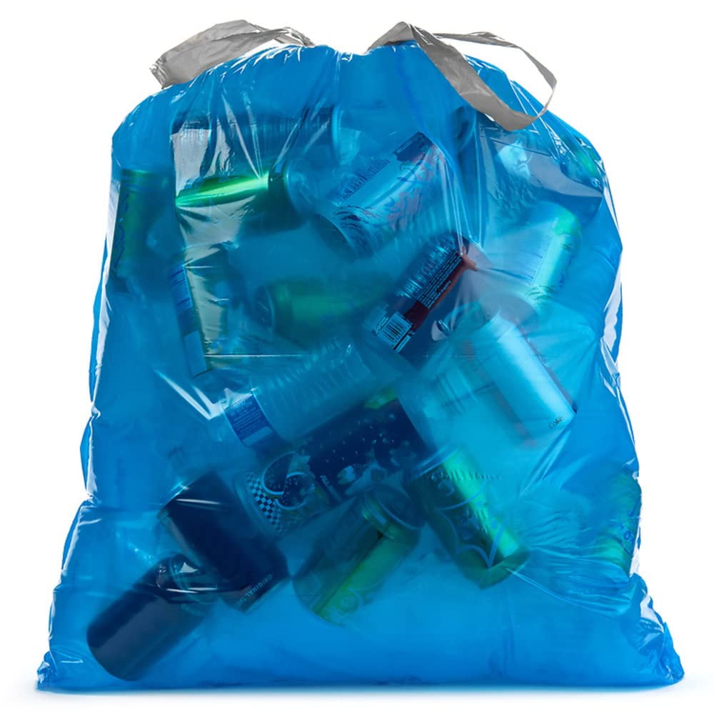 Ultrasac 20-30 Gallon 0.8 TSF6MIL Blue Drawstring Trash Bags - 30" x 33" - Pack of 36 - For Home, Kitchen, Bathroom, & Office