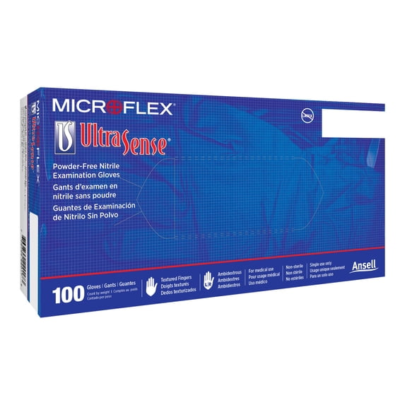Ultrasense Disposable Nitrile Exam Glove Standard Cuff Length MEDIUM US-220-M 100 per Box